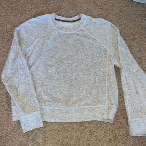 Lululemon velour cropped crew neck sweatshirt.